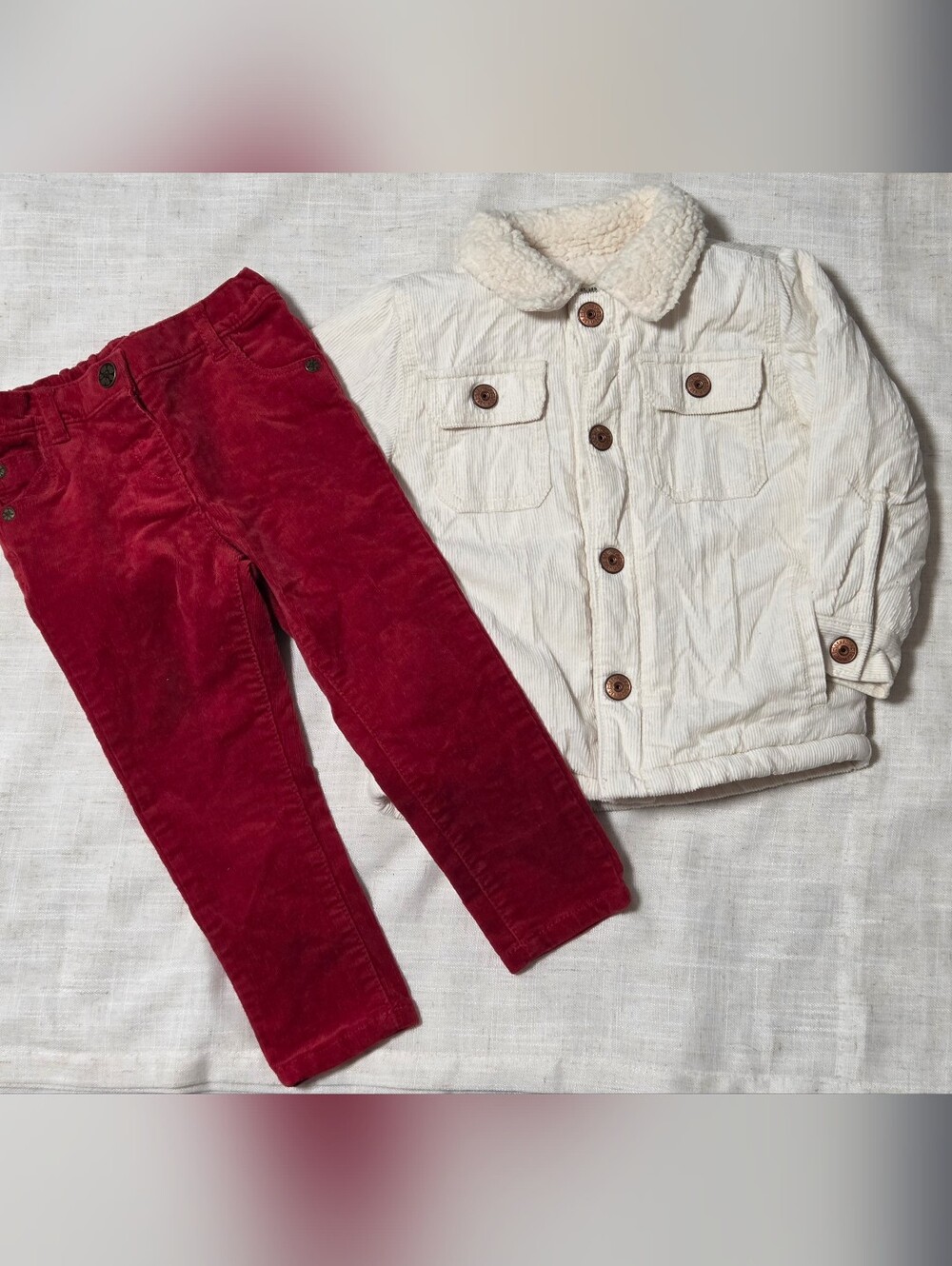 BUNDLE Next Red Corduroy Pants Osh Cosh Corduroy Jacket